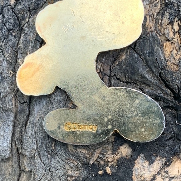 Vintage Disney Mickey Mouse Keychain Mickey Wearing Blue Polka Dot Hat Metal 3" - Picture 5 of 6